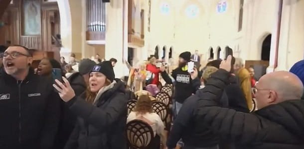 Protest in a Church